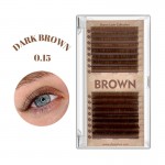 Dark Brown Classic Lashes Extensions 0.15mm (16 Lines)