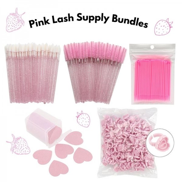 Pink Lash Supply Bundle (3packs Each)