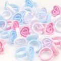 Round And Heart Shape Glue Ring Holder 100 PCS