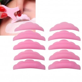 Pink Silicone Eyelash Lifting Perm Pads 10 PCS