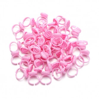 Pink Blooming Glue Ring Holder 100 PCS