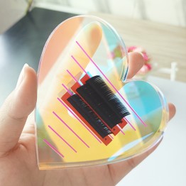 Heart Shape Iridescent Acrylic Lash Tile