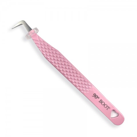 Pink Milk 90° Boot Tweezer - Regular Tip Pink Milk 90° Boot Tweezer - Regular Tip
