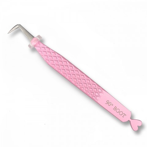 Pink Milk 90° Boot Tweezer - Regular Tip