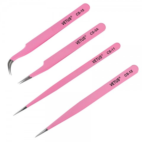 Pink CS Series Vetus Tweezers Pink CS Series Vetus Tweezers