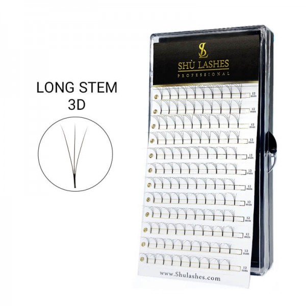 Crazy Sale Premade Volume Fans 3D Long Stem (12 Lines)