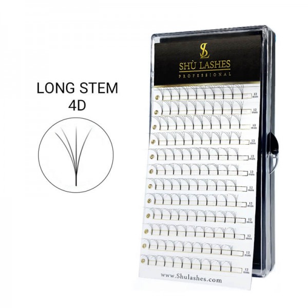 Crazy Sale Premade Volume Fans 4D Long Stem (12 Lines)