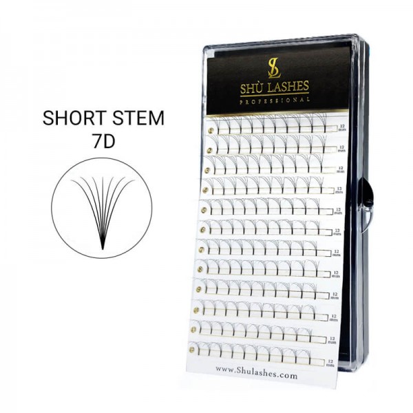 Premade Volume Fans 7D Short Stem (12 Lines)