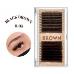 Black Brown Volume Lashes Extensions (16 Lines)