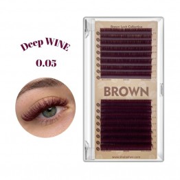 Deep Wine Volume Lashes Extensions (16 Lines)