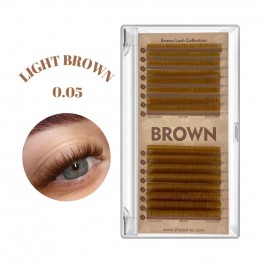 Light Brown Volume Lashes Extensions (16 Lines)