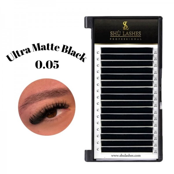 Ultra Matte Black Volume Lashes 0.05mm (19-25mm)